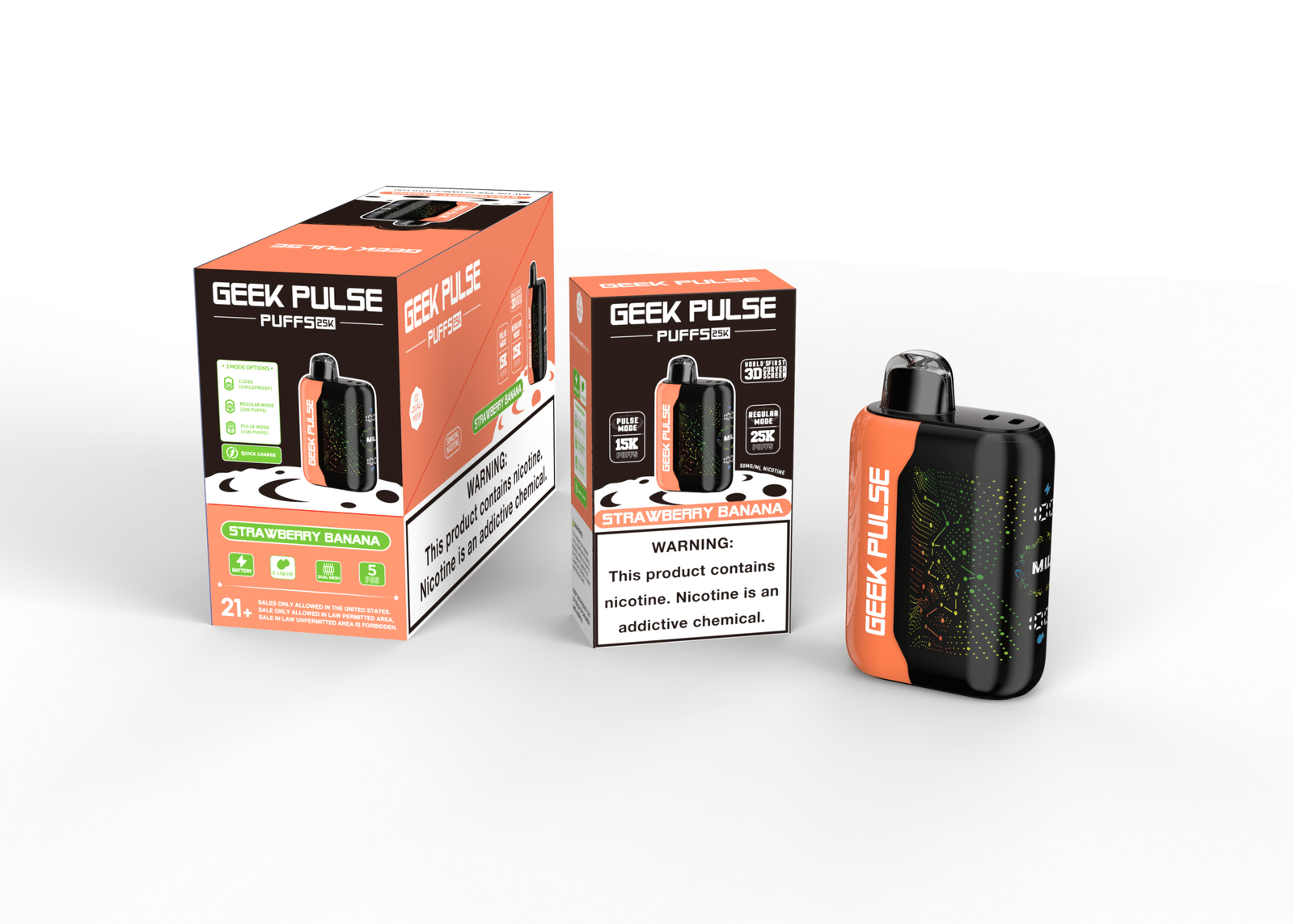 Geek Pulse Premium Disposable Vape | Strawberry Banana