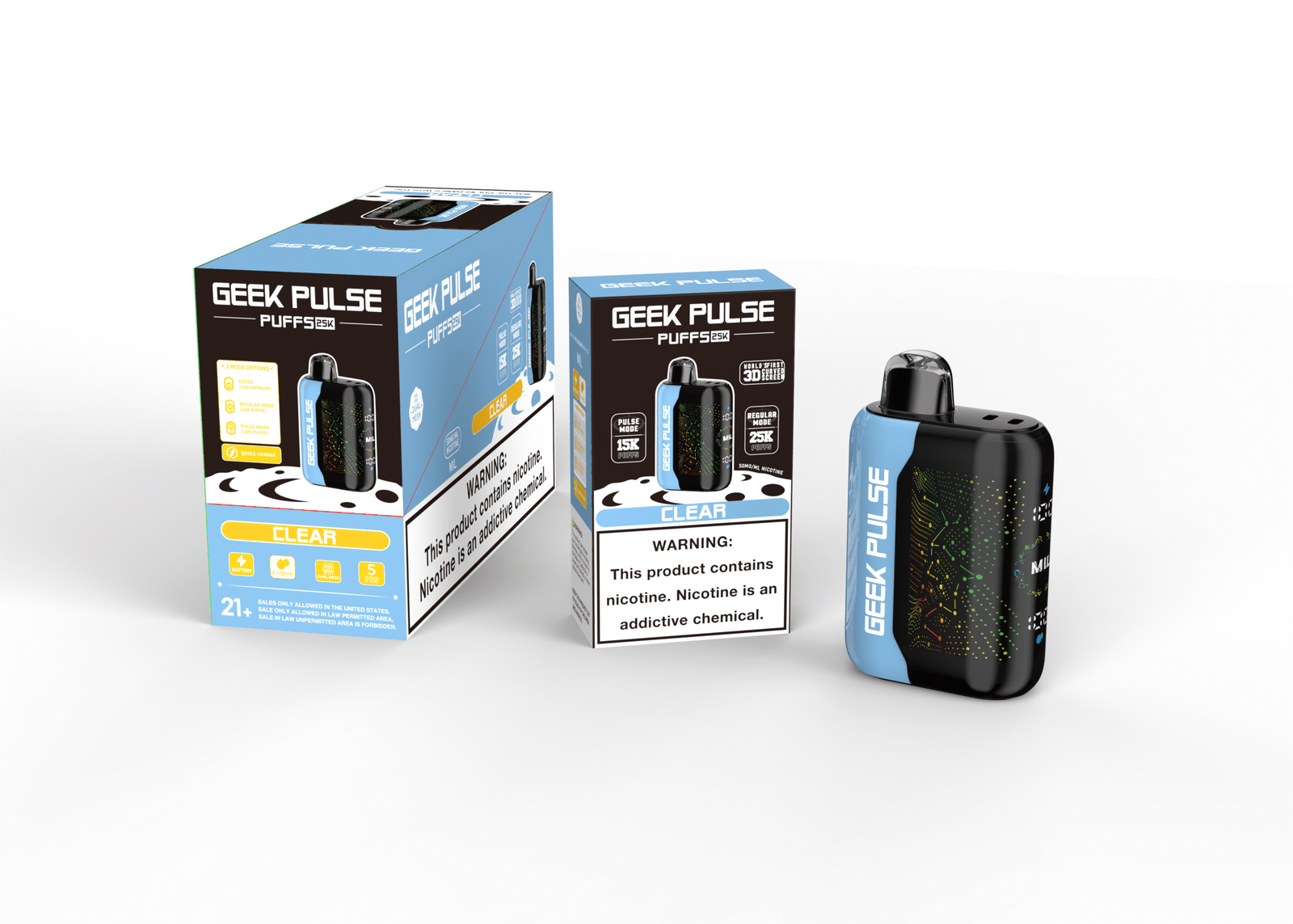 Geek Pulse Premium Disposable Vape | Clear