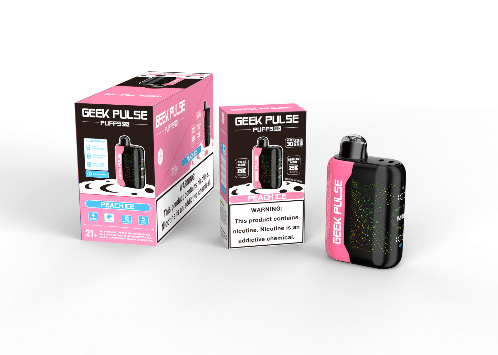 Geek Pulse Premium Disposable Vape | Peach Ice