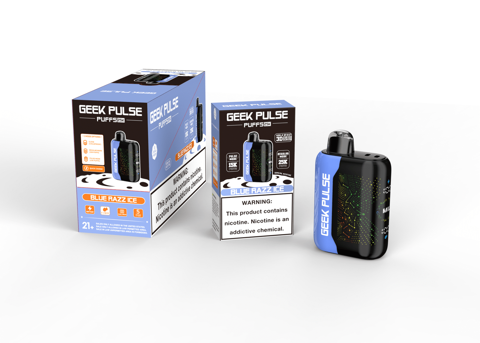 Geek Pulse Premium Disposable Vape | Blue Razz Ice